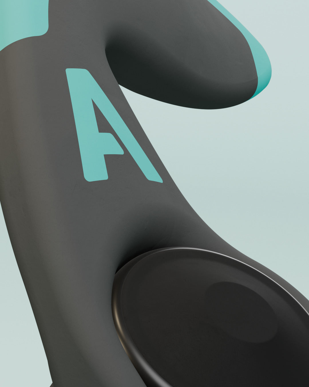 Close-up of the Alpine logo on the ear fin of an Alpine WaterSafe Pro earplug