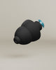 Alpine 24h Le Mans® Earplugs product animation, 3D render of a black earplug with blue filter