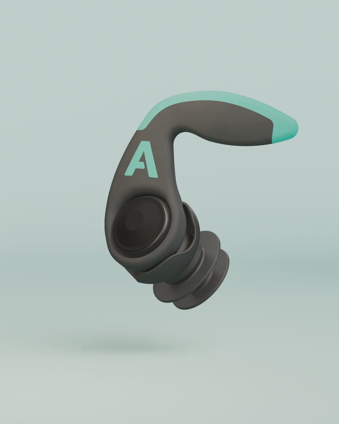 Alpine WaterSafe Pro product animation, 3D render of the earplug with ear fin #pdp_hide